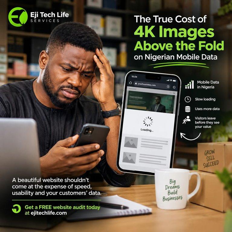 The True Cost of 4K Images Above the Fold on Nigerian Mobile Data - Cover Image