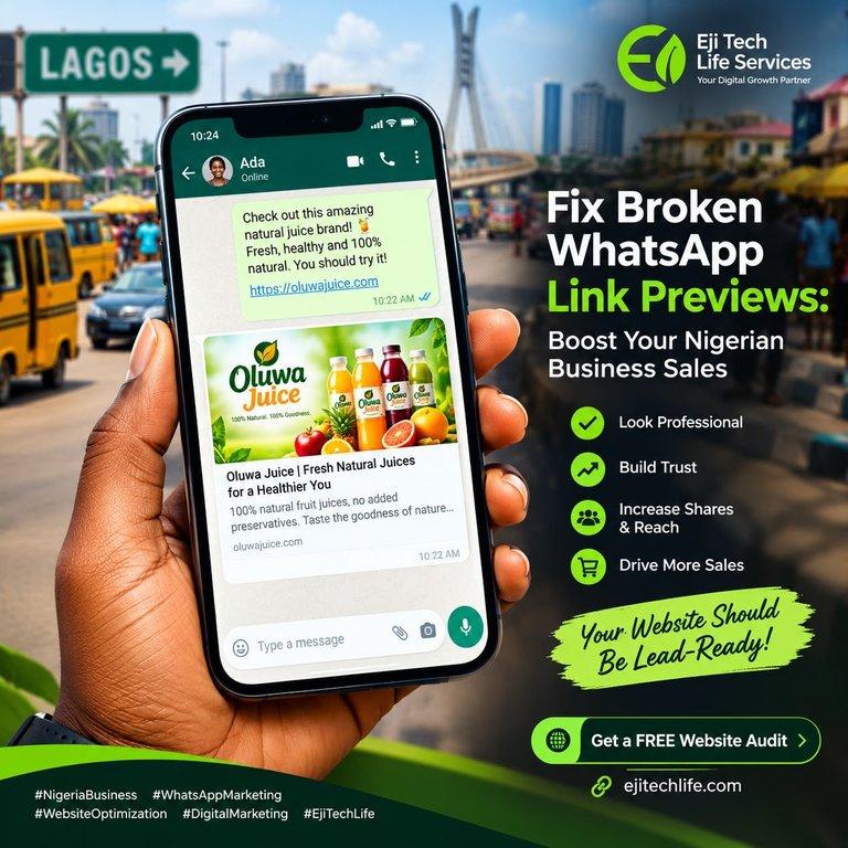 Fix Broken WhatsApp Link Previews: Boost Your Nigerian Business Sales - Cover Image